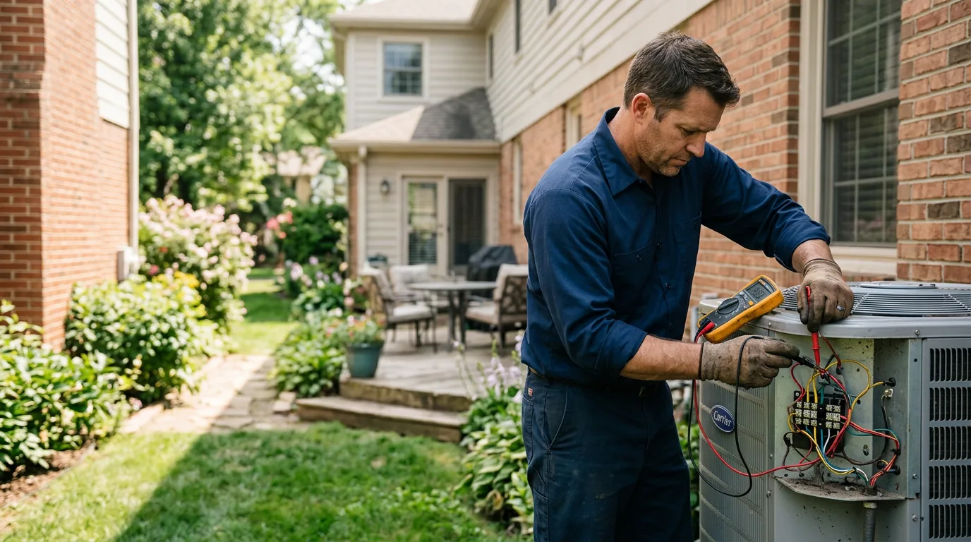 HVAC technician working near Oakford, IN